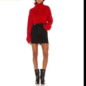 GRLFRND Samantha Turtleneck Sweater in Red